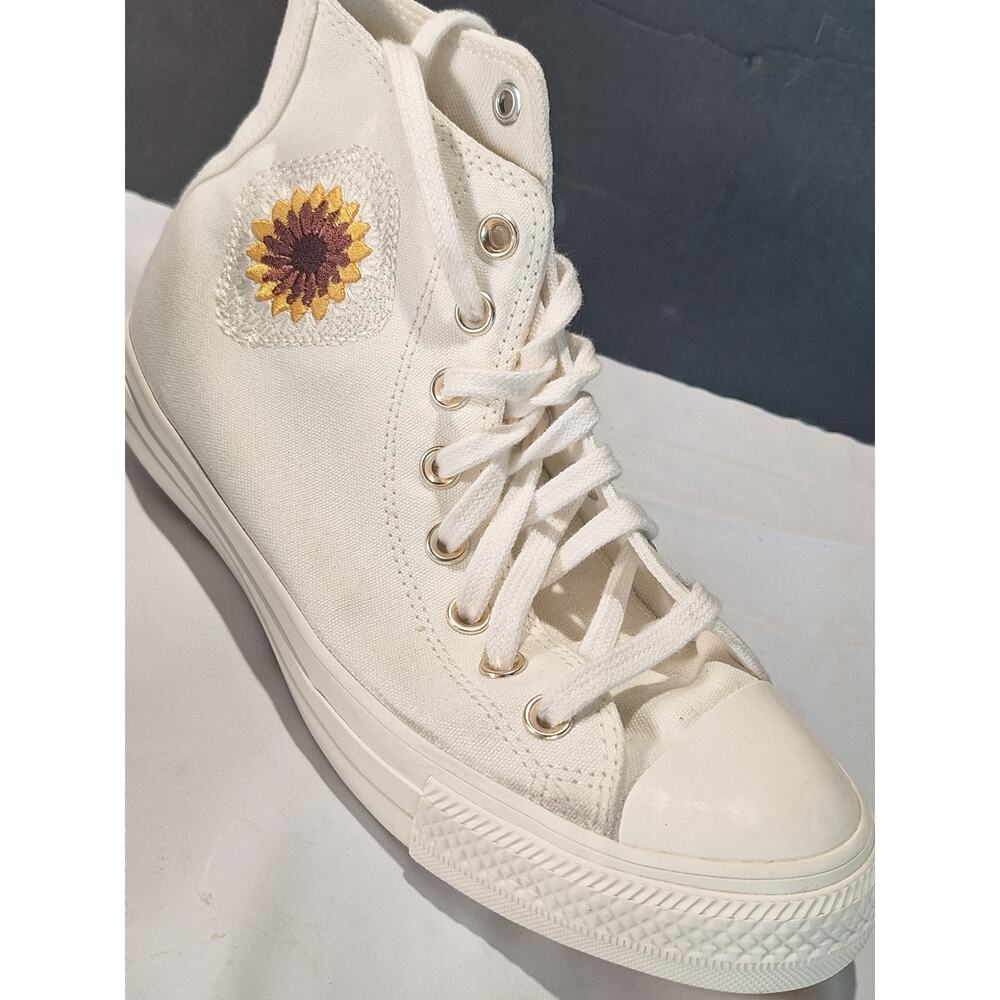 Converse Festival Florals A03514C Egret Light Gold Sunflower Womens 8.5 Mens 6.5 - Picture 9 of 10